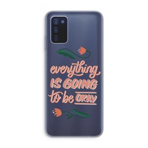 CaseCompany Optimistic flower girl: Samsung Galaxy A03s Transparant Hoesje