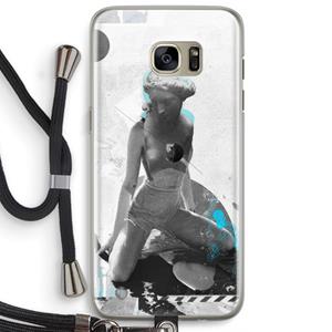 CaseCompany I will not feel a thing: Samsung Galaxy S7 Edge Transparant Hoesje met koord
