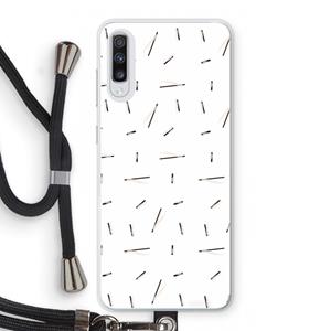 CaseCompany Hipster stripes: Samsung Galaxy A70 Transparant Hoesje met koord