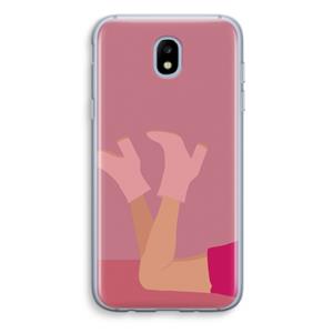 CaseCompany Pink boots: Samsung Galaxy J5 (2017) Transparant Hoesje