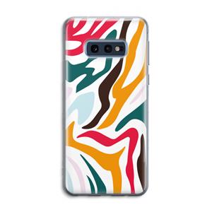 CaseCompany Colored Zebra: Samsung Galaxy S10e Transparant Hoesje