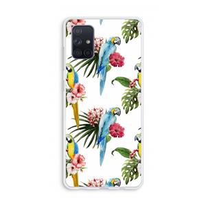 CaseCompany Kleurrijke papegaaien: Galaxy A71 Transparant Hoesje