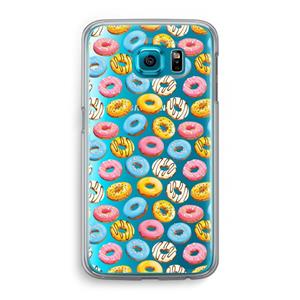 CaseCompany Pink donuts: Samsung Galaxy S6 Transparant Hoesje
