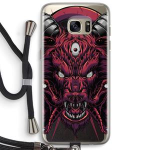 CaseCompany Hell Hound and Serpents: Samsung Galaxy S7 Edge Transparant Hoesje met koord