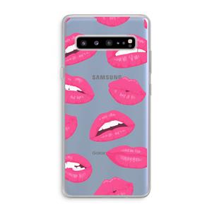 CaseCompany Bite my lip: Samsung Galaxy S10 5G Transparant Hoesje