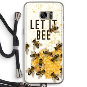 CaseCompany Let it bee: Samsung Galaxy S7 Edge Transparant Hoesje met koord