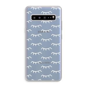 CaseCompany Wimpers: Samsung Galaxy S10 5G Transparant Hoesje