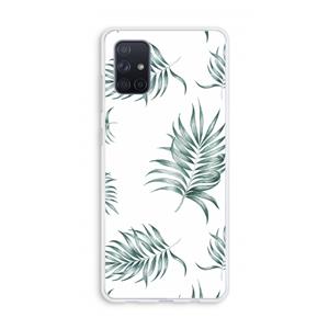 CaseCompany Simple leaves: Galaxy A71 Transparant Hoesje