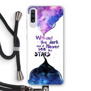 CaseCompany Stars quote: Samsung Galaxy A70 Transparant Hoesje met koord