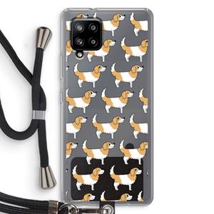 CaseCompany Doggy: Samsung Galaxy A42 5G Transparant Hoesje met koord
