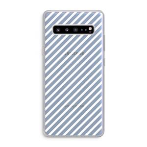 CaseCompany Strepen zwart-wit: Samsung Galaxy S10 5G Transparant Hoesje