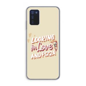 CaseCompany Pizza is the answer: Samsung Galaxy A03s Transparant Hoesje