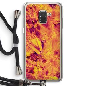 CaseCompany Eternal Fire: Samsung Galaxy A8 (2018) Transparant Hoesje met koord