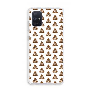 CaseCompany Poop emoji: Galaxy A71 Transparant Hoesje