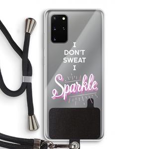 CaseCompany Sparkle quote: Samsung Galaxy S20 Plus Transparant Hoesje met koord