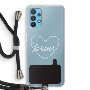 CaseCompany Forever heart pastel: Samsung Galaxy A32 4G Transparant Hoesje met koord