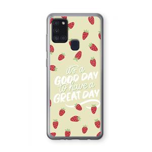 CaseCompany Don't forget to have a great day: Samsung Galaxy A21s Transparant Hoesje