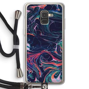 CaseCompany Light Years Beyond: Samsung Galaxy A8 (2018) Transparant Hoesje met koord