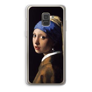 CaseCompany The Pearl Earring: Samsung Galaxy A8 (2018) Transparant Hoesje
