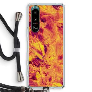 CaseCompany Eternal Fire: Sony Xperia 5 III Transparant Hoesje met koord