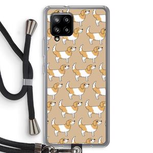 CaseCompany Doggy: Samsung Galaxy A42 5G Transparant Hoesje met koord