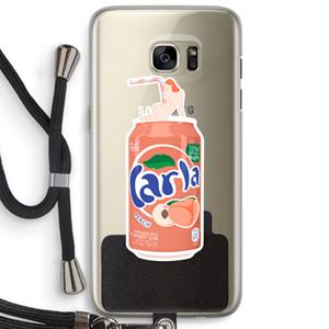 CaseCompany S(peach)less: Samsung Galaxy S7 Edge Transparant Hoesje met koord