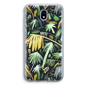 CaseCompany Tropical Palms Dark: Samsung Galaxy J5 (2017) Transparant Hoesje