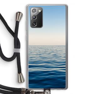 CaseCompany Water horizon: Samsung Galaxy Note 20 / Note 20 5G Transparant Hoesje met koord