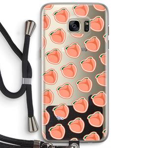 CaseCompany Just peachy: Samsung Galaxy S7 Edge Transparant Hoesje met koord