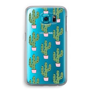 CaseCompany Cactus Lover: Samsung Galaxy S6 Transparant Hoesje