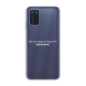 CaseCompany gij beslist: Samsung Galaxy A03s Transparant Hoesje