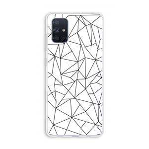 CaseCompany Geometrische lijnen zwart: Galaxy A71 Transparant Hoesje