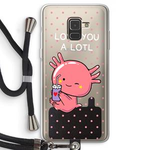 CaseCompany Love You A Lotl: Samsung Galaxy A8 (2018) Transparant Hoesje met koord