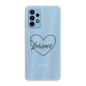 CaseCompany Forever heart black: Samsung Galaxy A52 Transparant Hoesje