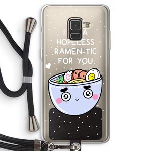 CaseCompany I'm A Hopeless Ramen-Tic For You: Samsung Galaxy A8 (2018) Transparant Hoesje met koord