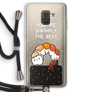 CaseCompany You're Shrimply The Best: Samsung Galaxy A8 (2018) Transparant Hoesje met koord