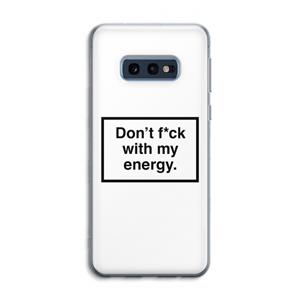 CaseCompany My energy: Samsung Galaxy S10e Transparant Hoesje