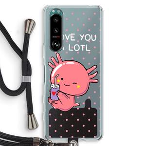 CaseCompany Love You A Lotl: Sony Xperia 5 III Transparant Hoesje met koord