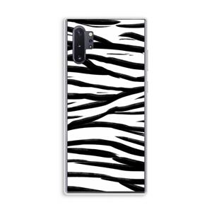 CaseCompany Zebra pattern: Samsung Galaxy Note 10 Plus Transparant Hoesje