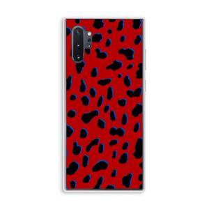 CaseCompany Red Leopard: Samsung Galaxy Note 10 Plus Transparant Hoesje