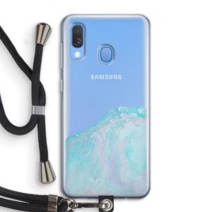 CaseCompany Fantasie pastel: Samsung Galaxy A40 Transparant Hoesje met koord