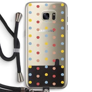 CaseCompany Bollen: Samsung Galaxy S7 Edge Transparant Hoesje met koord