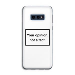 CaseCompany Your opinion: Samsung Galaxy S10e Transparant Hoesje