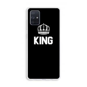 CaseCompany King zwart: Galaxy A71 Transparant Hoesje