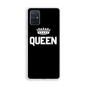 CaseCompany Queen zwart: Galaxy A71 Transparant Hoesje