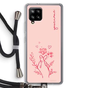 CaseCompany Giving Flowers: Samsung Galaxy A42 5G Transparant Hoesje met koord