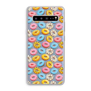 CaseCompany Pink donuts: Samsung Galaxy S10 5G Transparant Hoesje