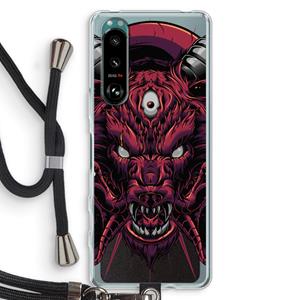 CaseCompany Hell Hound and Serpents: Sony Xperia 5 III Transparant Hoesje met koord