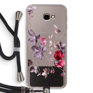 CaseCompany Mooie bloemen: Samsung Galaxy J4 Plus Transparant Hoesje met koord