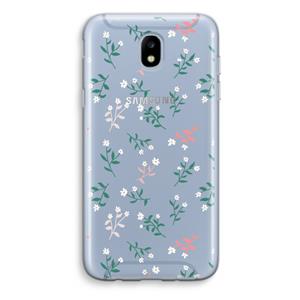 CaseCompany Small white flowers: Samsung Galaxy J5 (2017) Transparant Hoesje